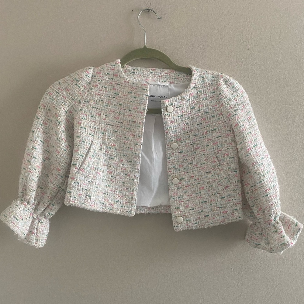 Janie and Jack Girl’s Pastel Tweed Jacket Size 4